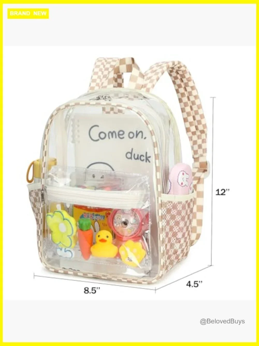 Clear Backpack for Stadium Events, Small Transparent Bag for Concert Work School